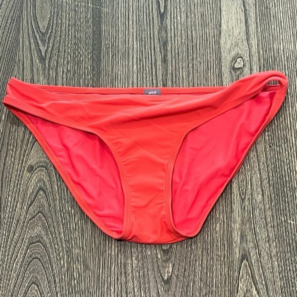 Aerie Womens Swimsuit Bikini Bottom Mid Rise Cheeky Pull-On Orange Size Large